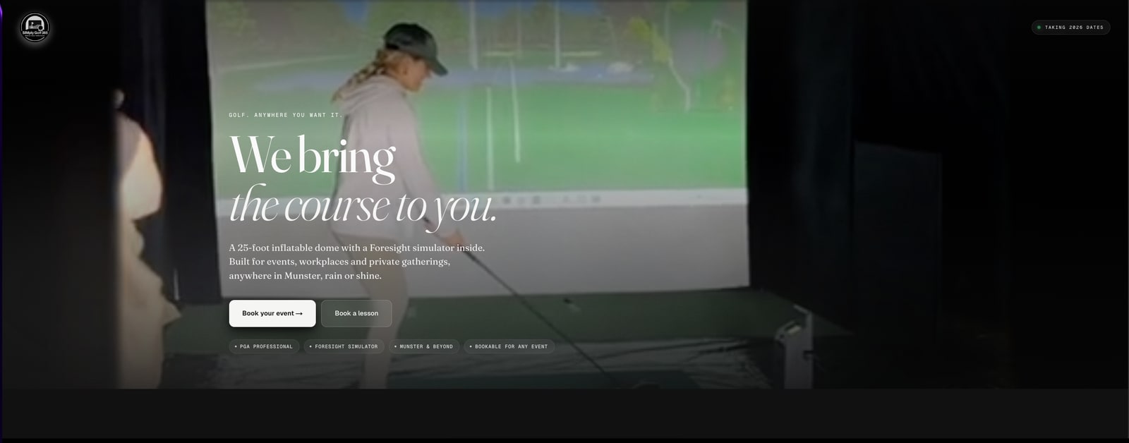 SimplyGolf365 — a bespoke website built by OpenBook